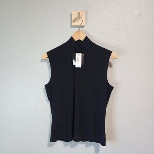 Elegant Black Sleeveless Women's Tank Top